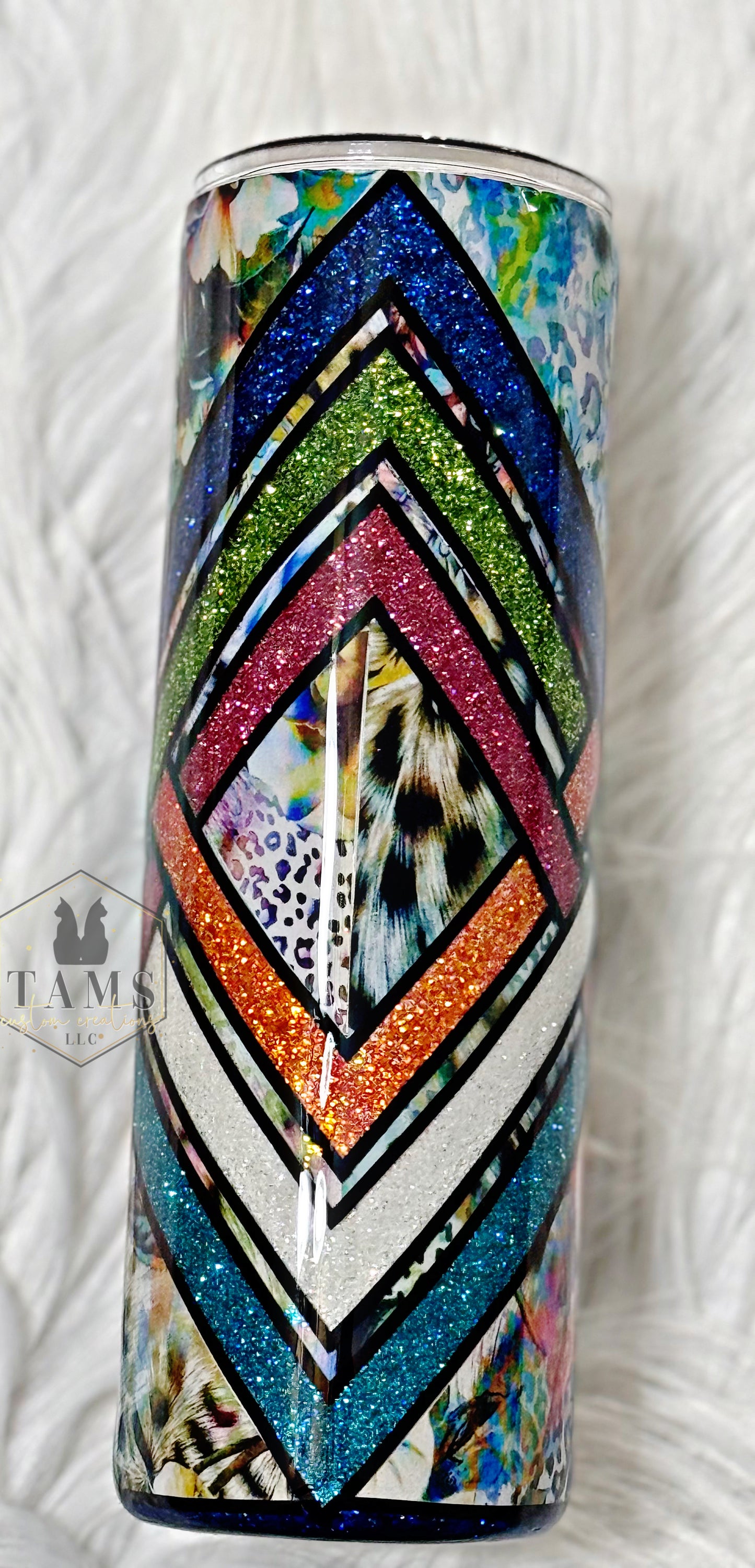 RTS {Animal Print Basket Weave} 30oz Skinny Tumbler
