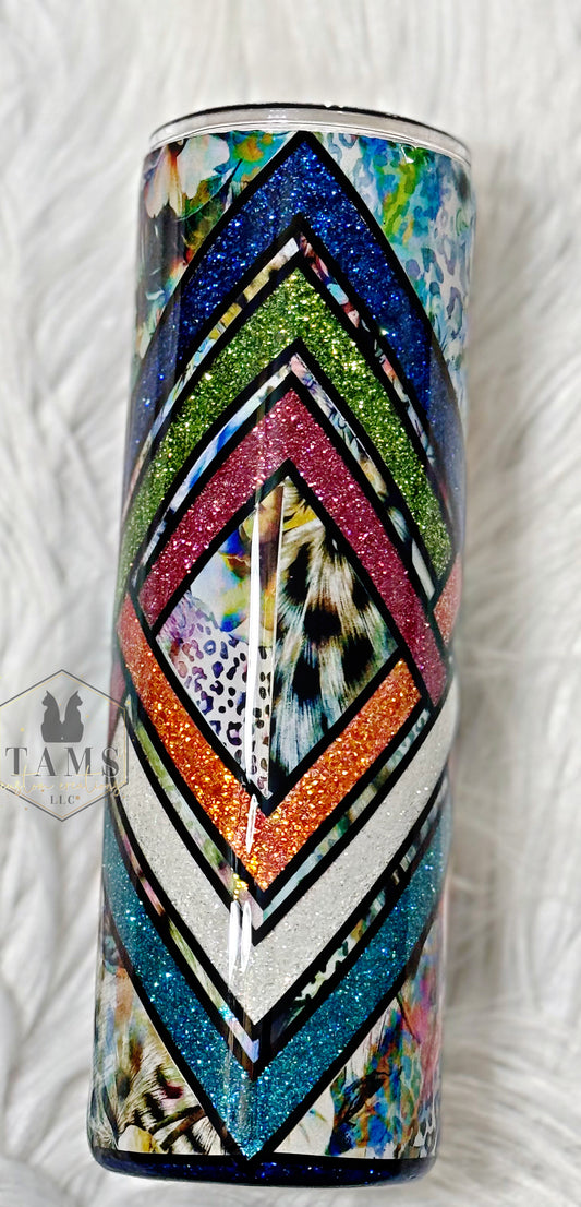 RTS {Animal Print Basket Weave} 30oz Skinny Tumbler