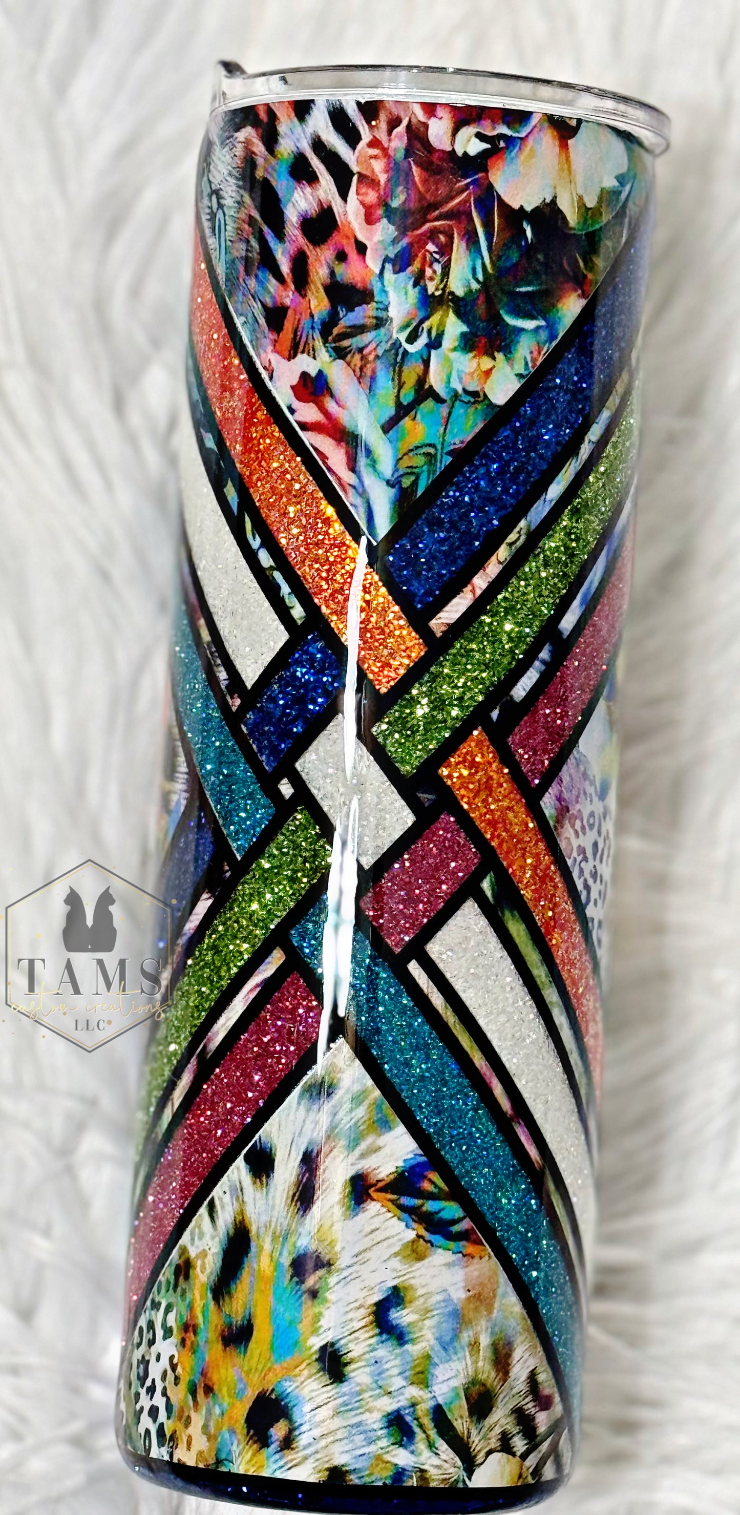 MTO {Animal Print Basket Weave} Tumbler