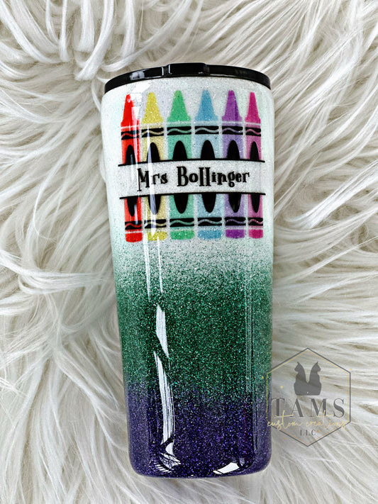 MTO {Crayon Ombre} Tumbler