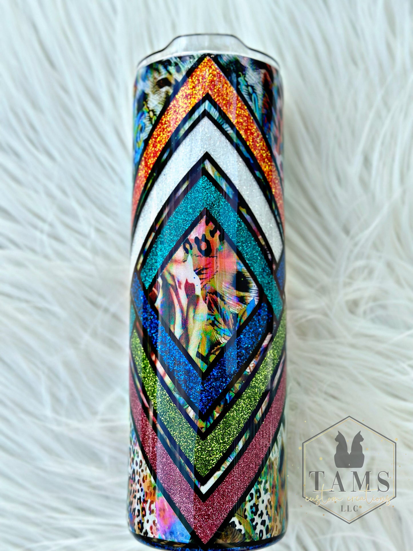 MTO {Animal Print Basket Weave} Tumbler