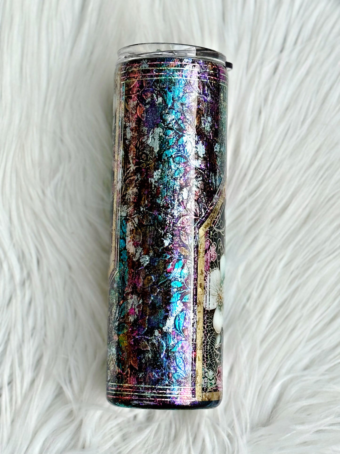 RTS {Floral  Grunge} 30oz Tumbler