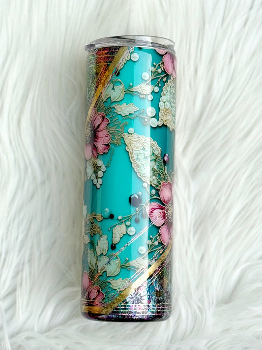 RTS {Floral  Grunge} 30oz Tumbler