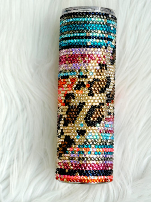 RTS {Rhinestone Serape Leopard} 30oz Tumbler