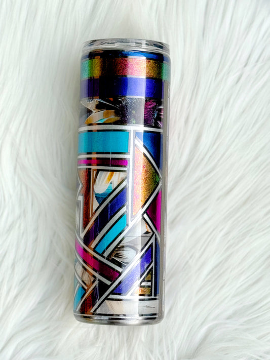 RTS {Mixed Media Conquer} 30oz Skinny Tumbler